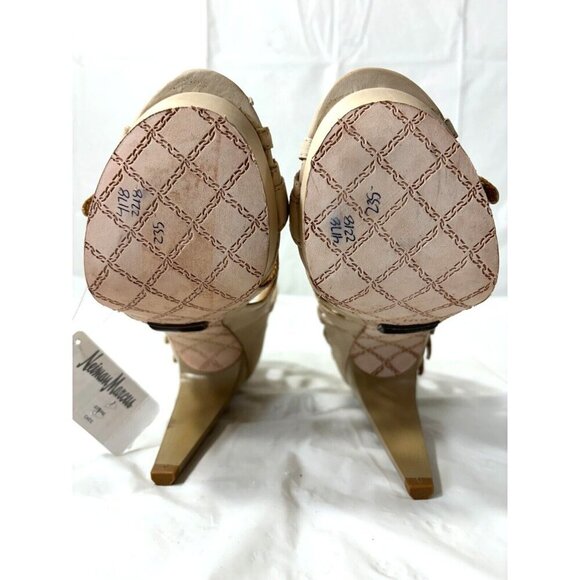 L.A.M.B Gwen Stefani LAMB DAVIN Natural Leather Strappy Pumps Size 6.5 - Picture 7 of 16